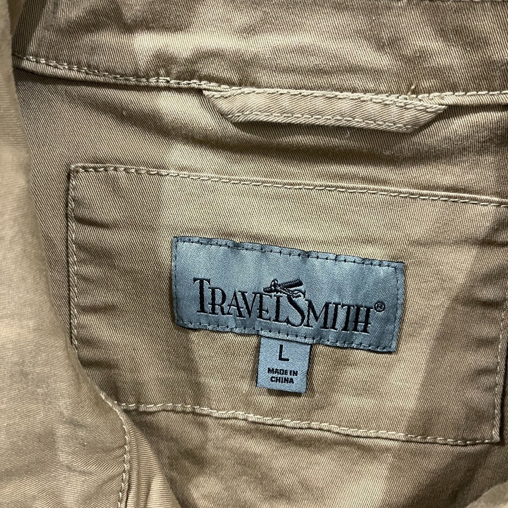 Travelsmith Khaki Utility Safari Jacket Women's Large Long Sleeve Coat‎ Outdoor - Picture 3 of 9
